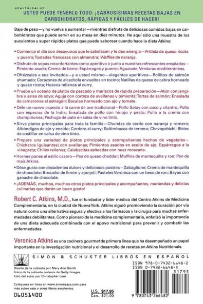 El Nuevo Libro de Cocina Dietetica del Dr. Atkins (Dr. Atkins' Quick & Easy New: Complementario a La Nueva Revolucion Dietetica del Dr. Atkins (Companion to Dr. Atkins' New Diet Revolution)