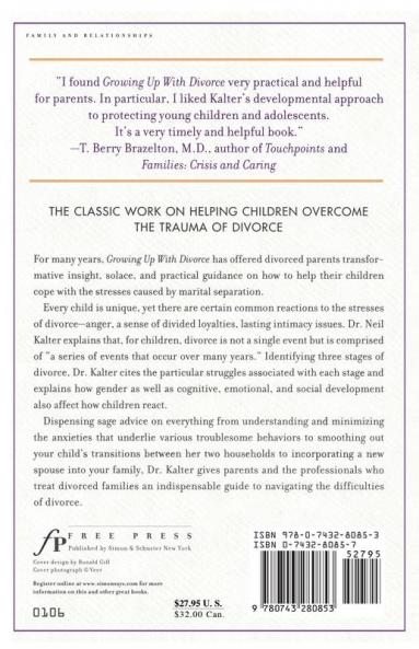 Growing Up With Divorce: Helping Your Child Avoid Immediate and Later Emotional Problems