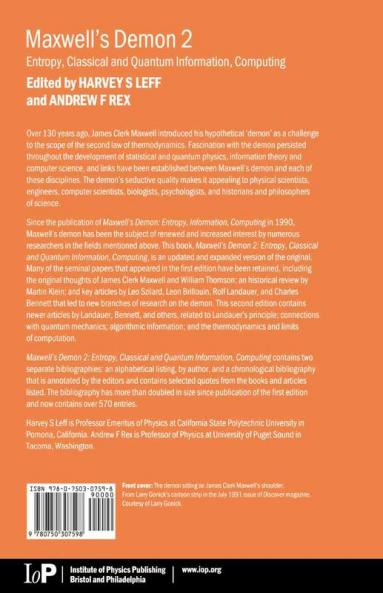 Maxwell's Demon 2 Entropy Classical and Quantum Information Computing