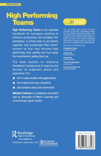 High Performing Teams In Brief
