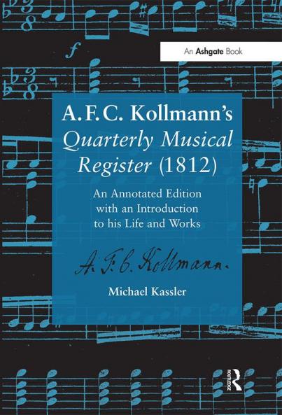 A.F.C. Kollmann's Quarterly Musical Register (1812)