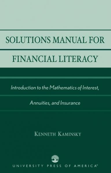 Solutions Manual for Financial Literacy