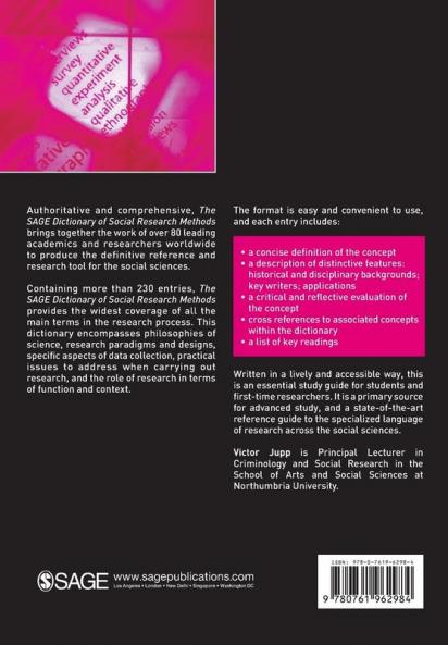 The SAGE Dictionary of Social Research Methods