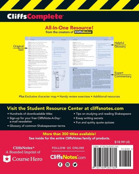 CliffsComplete® The Tempest (Cliffs Notes)
