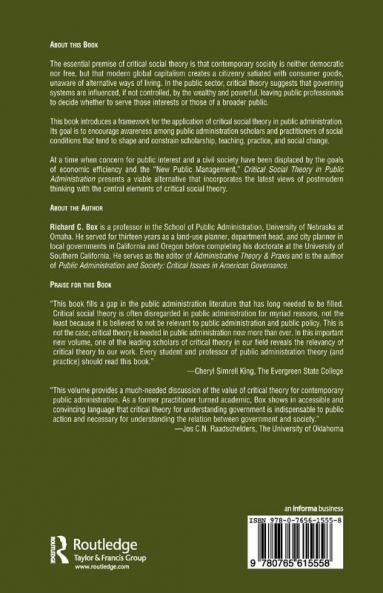 Critical Social Theory in Public Administration