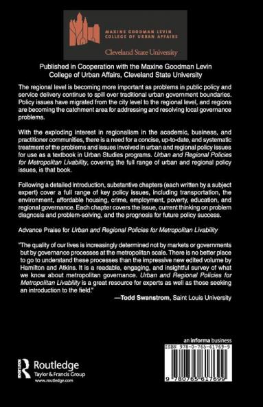 Urban and Regional Policies for Metropolitan Livability