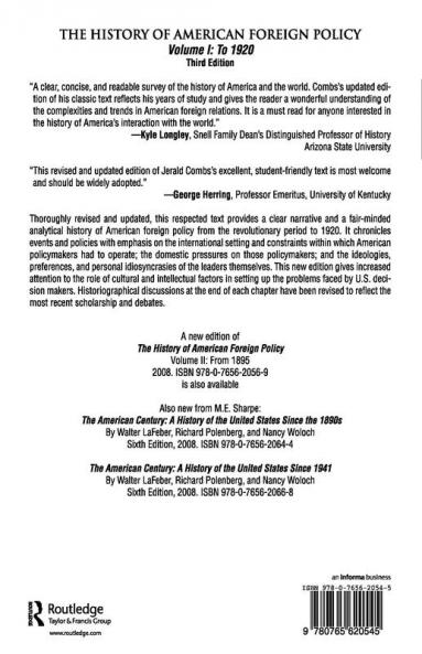 History of American Foreign Policy: v.1: To 1920