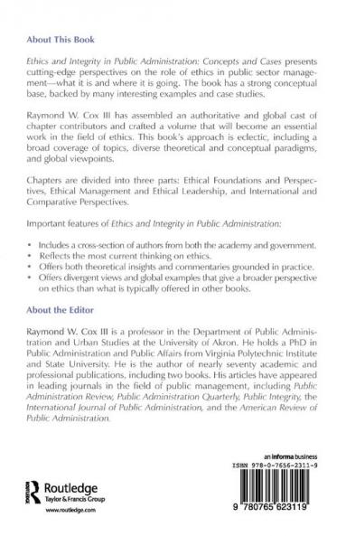 Ethics and Integrity in Public Administration