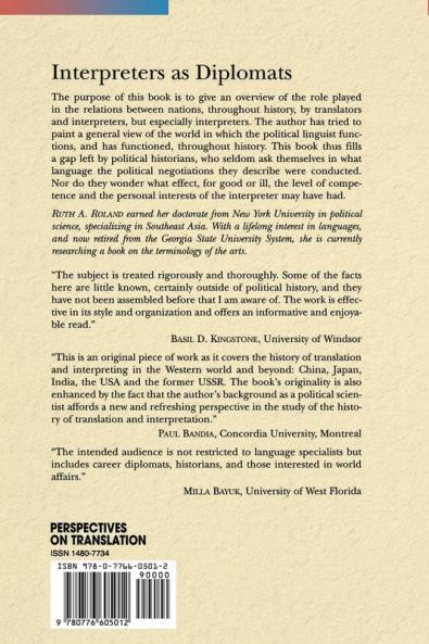 Interpreters as Diplomats: A Diplomatic History of the Role of Interpreters in World Politics (Perspectives on Translation)