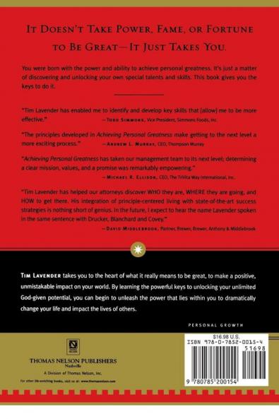 The Achieving Personal Greatness