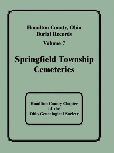 Hamilton County Ohio Burial Records Volume 7