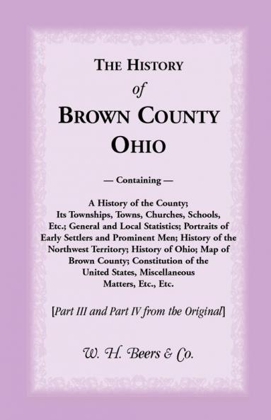 The History of Brown County Ohio