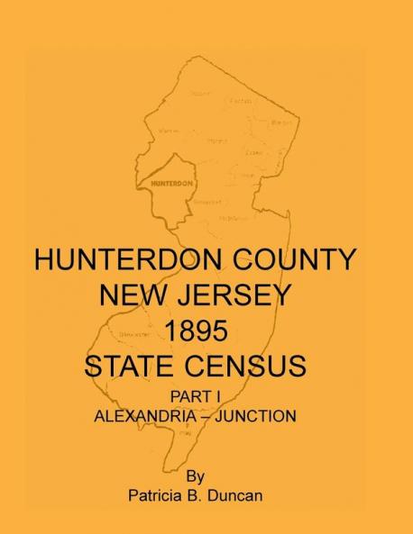 Hunterdon County New Jersey 1895 State Census Part I
