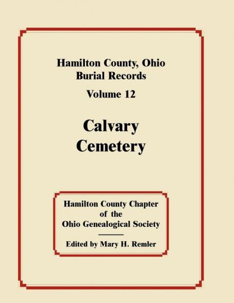 Hamilton County Ohio Burial Records Volume 12