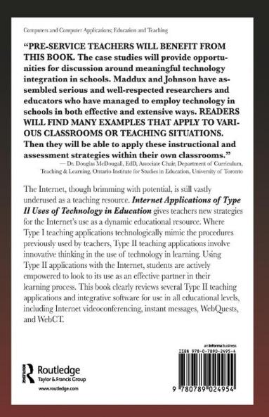 Internet Applications of Type II Uses of Technology in Education