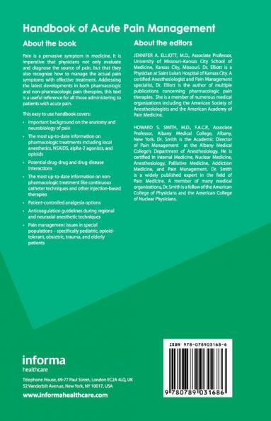 Handbook of Acute Pain Management