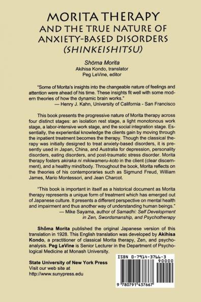 Morita Therapy and the True Nature of Anxiety-Based Disorders (Shinkeishitsu)