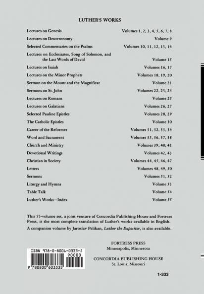 Luther's Works Vol. 33