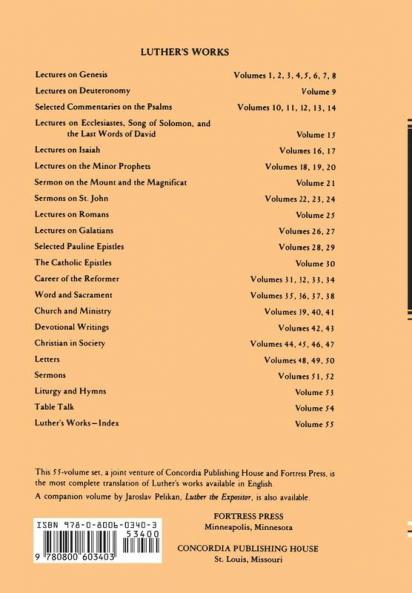 Luther's Works Volume 40