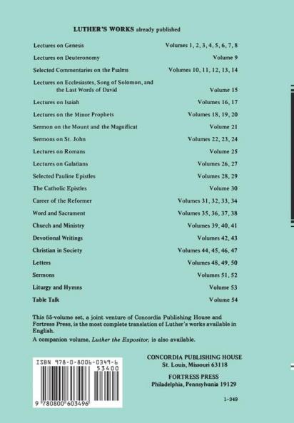 Luther's Works Volume 49