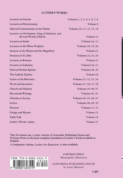 Luther's Works Volume 51