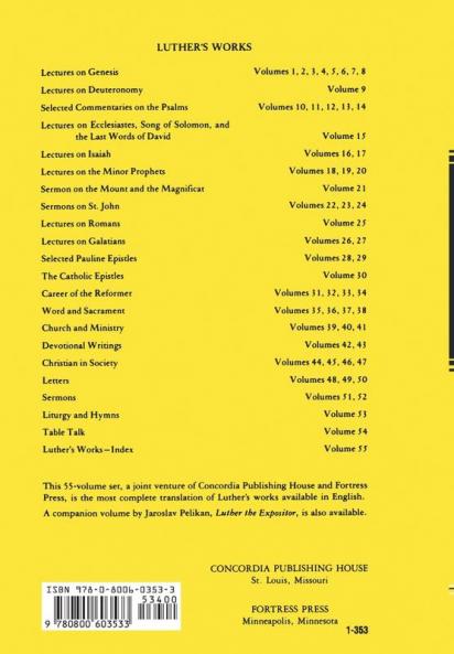 Luther's Works Volume 53