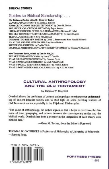 Cultural Anthropology and the Old Testament