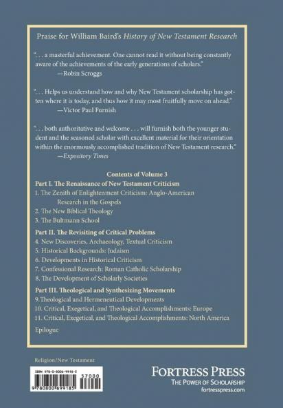 History of New Testament Research Vol. 3