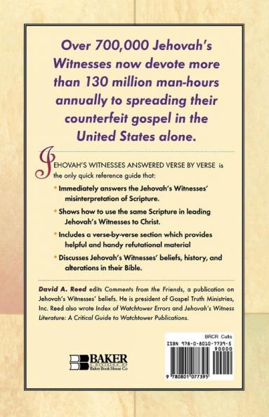 Jehovah's Witnesses Answered Verse by Verse