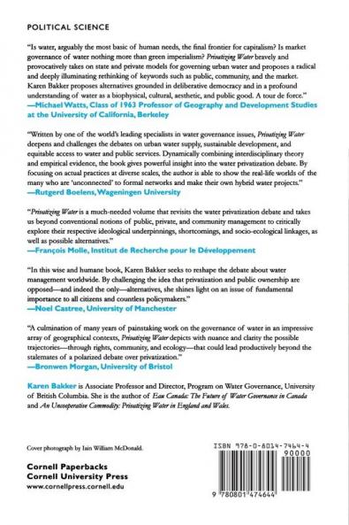 Privatizing Water: Governance Failure and the World's Urban Water Crisis