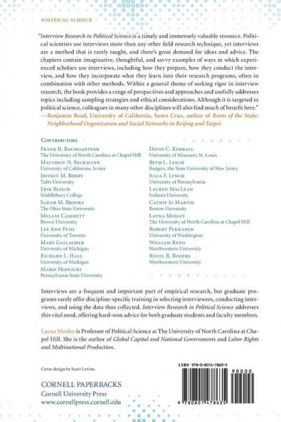 Interview Research in Political Science