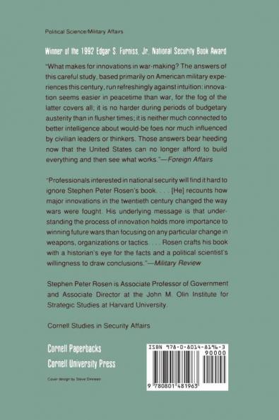 Winning the Next War: Innovation and the Modern Military (Cornell Studies in Security Affairs)