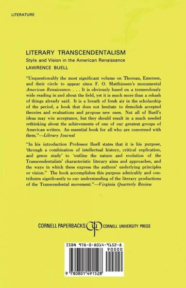 Literary Transcendentalism: Style and Vision in the American Renaissance (Cornell Paperbacks)