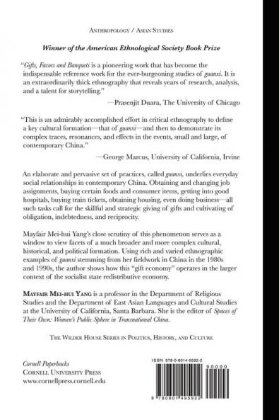 Gifts Favors and Banquets: The Art of Social Relationships in China (The Wilder House Series in Politics History and Culture)