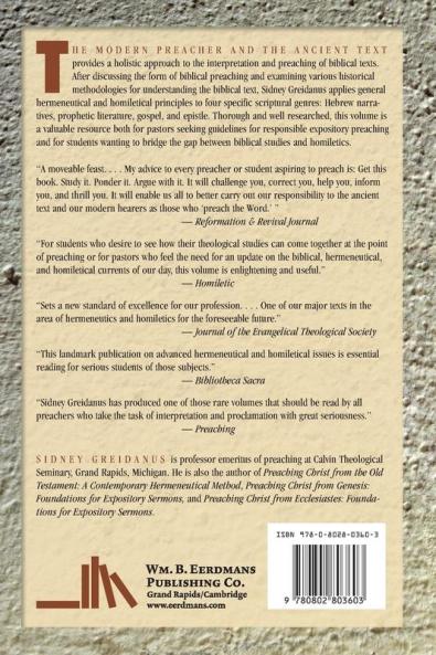 The Modern Preacher and the Ancient Text