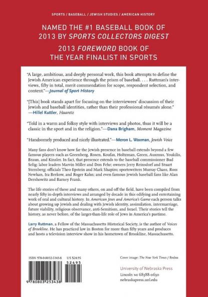 American Jews and America's Game: Voices of a Growing Legacy in Baseball