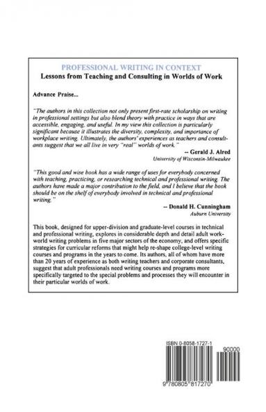 Professional Writing in Context