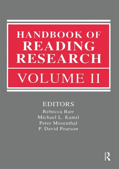 Handbook of Reading Research Volume II