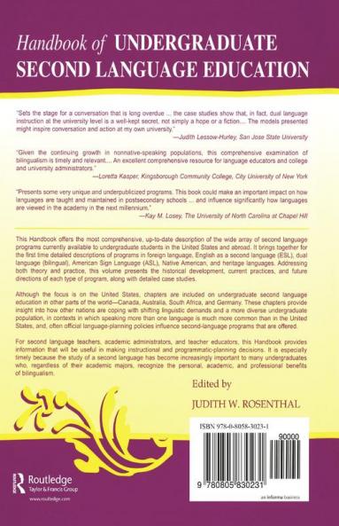 Handbook of Undergraduate Second Language Education