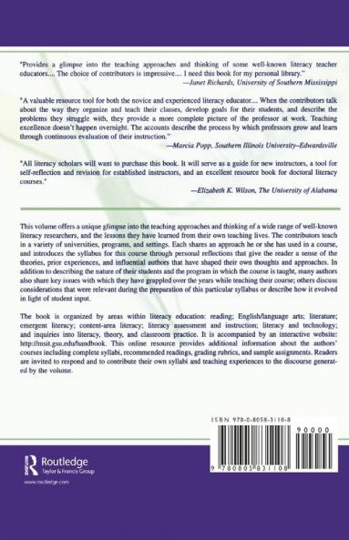 Handbook of Instructional Practices for Literacy Teacher-Educators