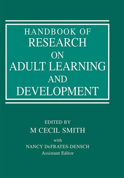 Handbook of Research on Adult Learning and Development