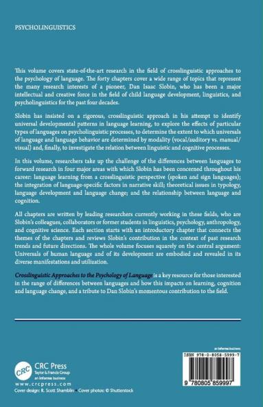 Crosslinguistic Approaches to the Psychology of Language