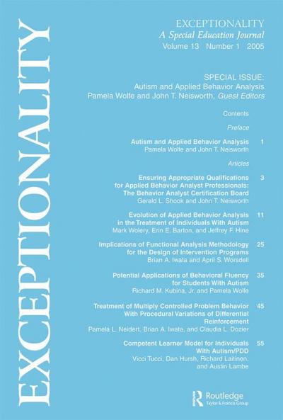 Autism and Applied Behavior Analysis