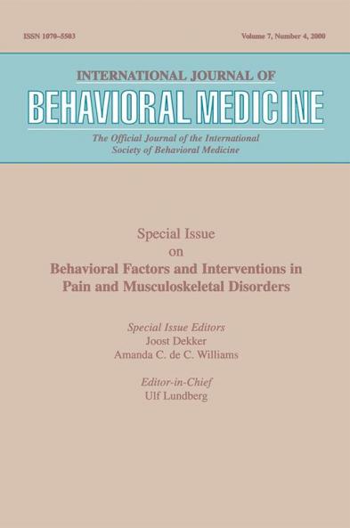 Behavioral Factors and Interventions in Pain and Musculoskeletal Disorders