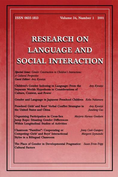Gender Construction in Children's Interactions