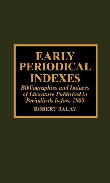 Early Periodical Indexes