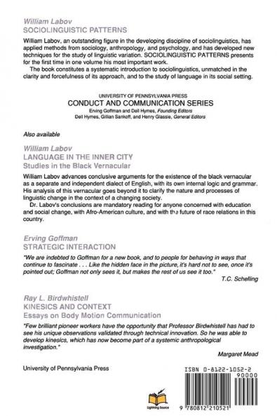 Sociolinguistic Patterns