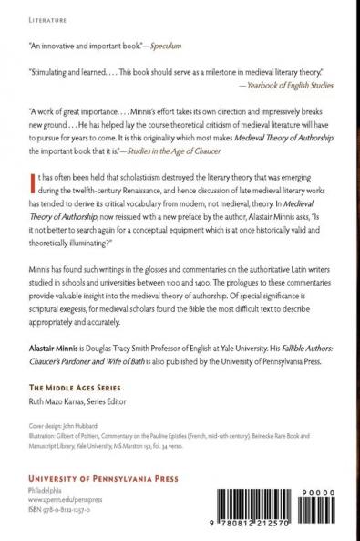 Medieval Theory of Authorship: Scholastic Literary Attitudes in the Later Middle Ages (The Middle Ages Series)
