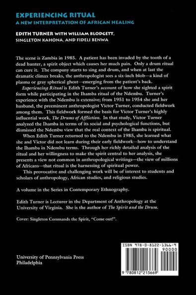 Experiencing Ritual: A New Interpretation of African Healing (Contemporary Ethnography)