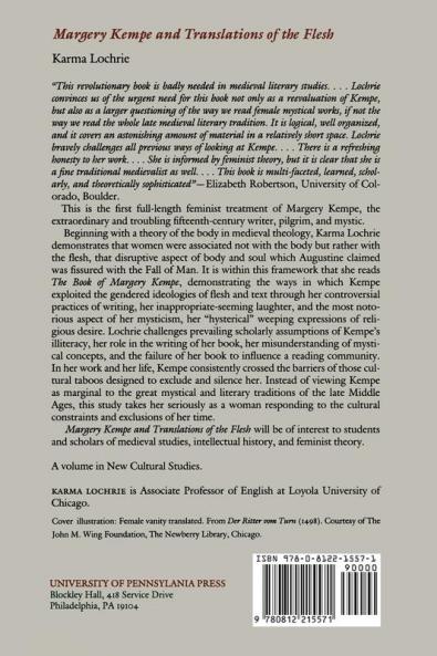 Margery Kempe and Translations of the Flesh (New Cultural Studies)